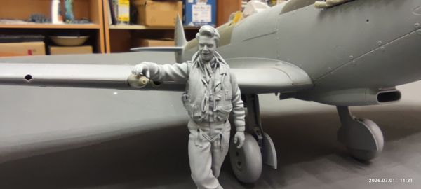 1/24 Skale RAF Pilot Figur, Lt. Marius Eriksen