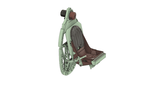 1/24 Scale Spitfire Pilot Seat with frame 11